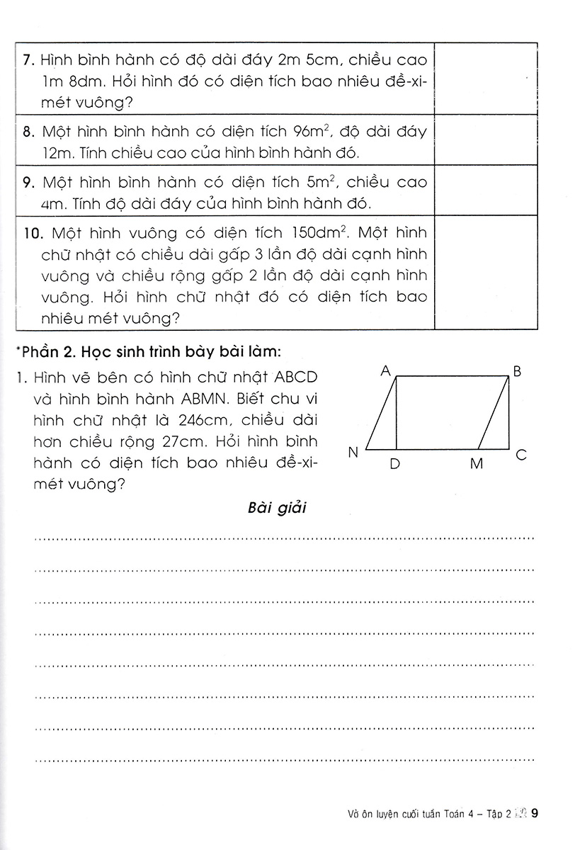 Vở Ôn Luyện Cuối Tuần Toán 4 - Tập 2 _HA