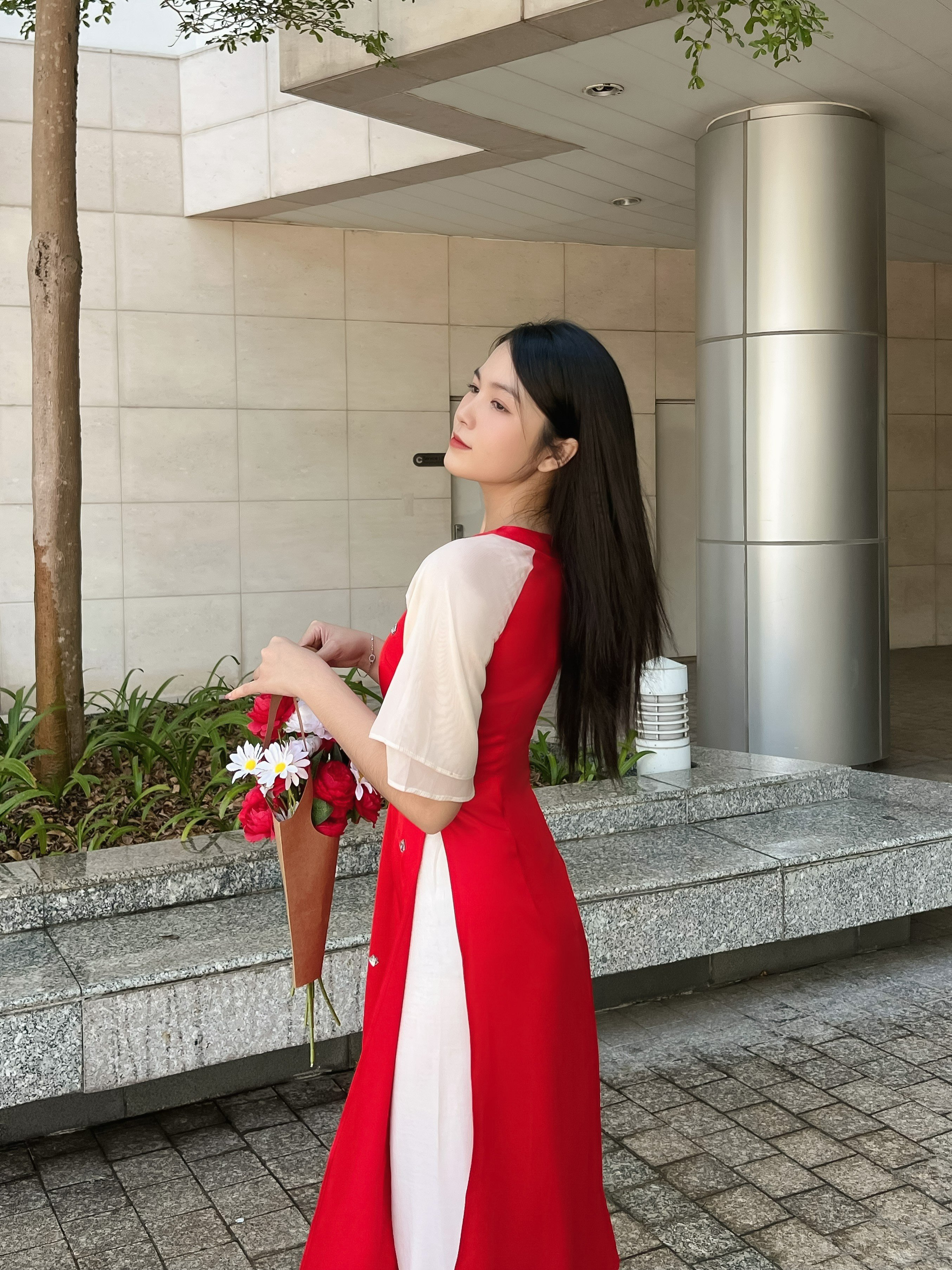 SÉT ÁO DÀI CÁNH TIÊN ĐÍNH HẠT CAO CẤP