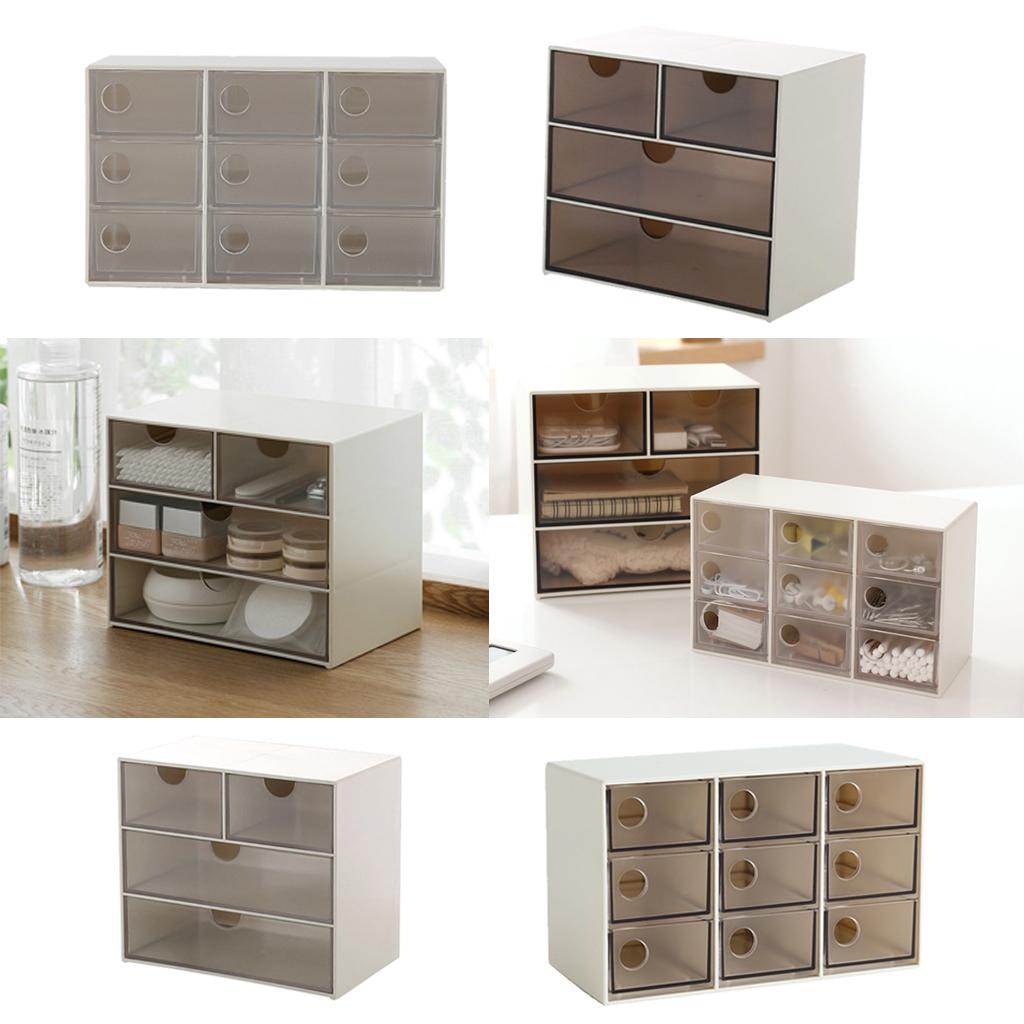 Office Storage Box Debris Cabinets Lattice Drawer Sorting Grid White 4 Grid