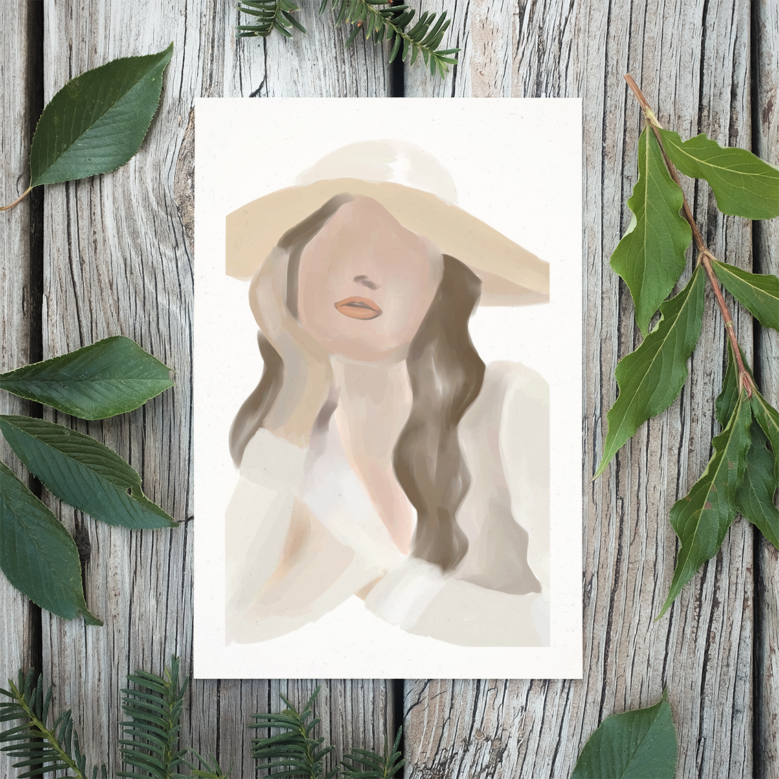 Tranh Poster Phong cách tối giản, Bohemian, Lady, Lifestyle, Fashion, Minimalism, Pastel, SOYN PTK013