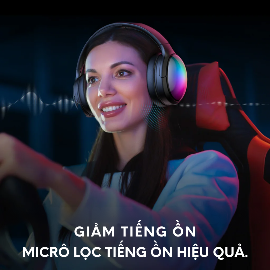 Tai nghe Onikuma B3 - Tai Nghe BLUETOOTH - Black - Hàng Chính Hãng