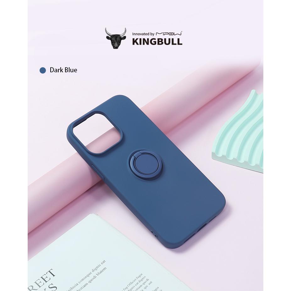 Ốp lưng dẻo MIPOW kèm Ring Stand TPU Leather cho iPhone 15 Series - Hàng chính hãng