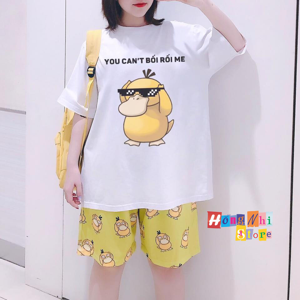 Quần Short Cartoon Unisex Hình Vịt - Quần Đùi Hoạt Hình Siêu Cute - MM