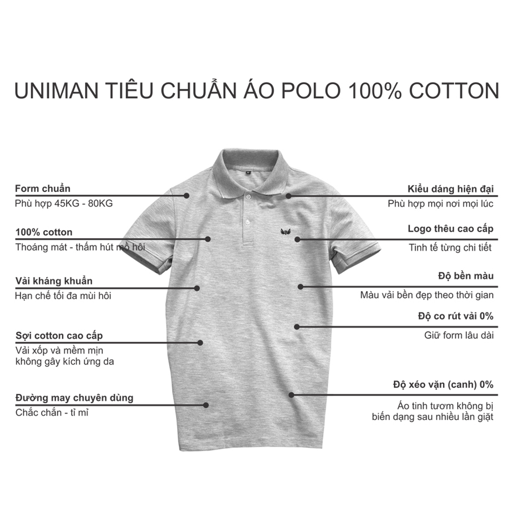 Áo Thun Nam Có Cổ Logo THÊU,Chất Vải 100% Cotton cá sấu mềm mại, co giãn , phối màu lịch sự và trẻ trung phong cách