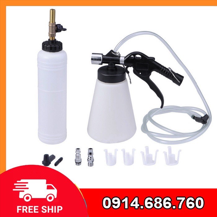 Bình hút xả E dầu phanh ô tô, hút dầu thừa tự động bằng khí nén