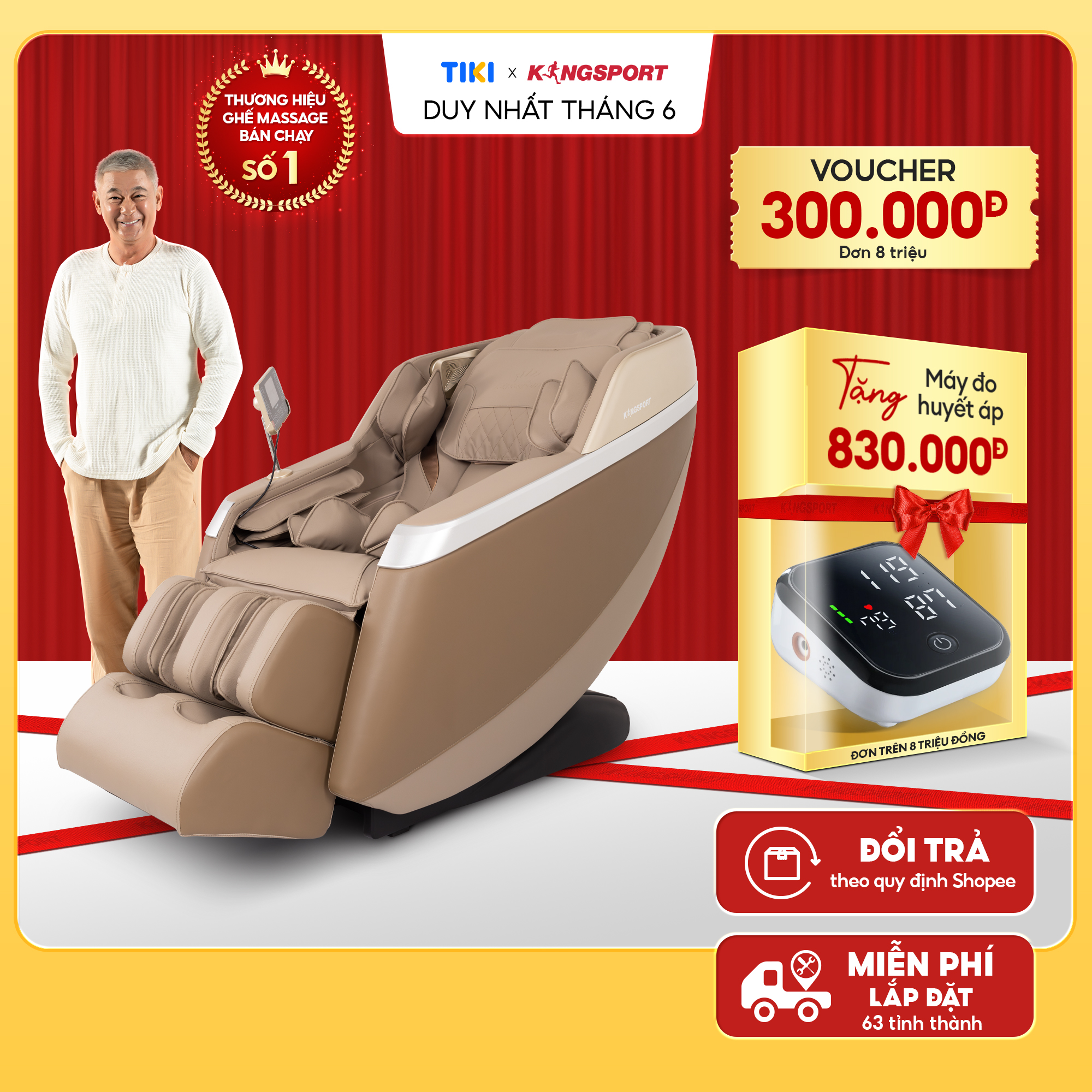CHỈ GIAO MIỀN NAM | Ghế massage KINGSPORT Standard G2 con lăn di chuyển cổ vai, thiết kế hiện đại 2024, khung ghế rộng rãi và thoải mái