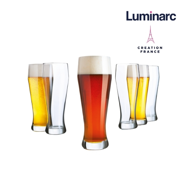 Bộ 6 Ly Bia Thuỷ Tinh Luminarc Brasserie 285ml - LUBRJ5184 - hộp Arcoroc