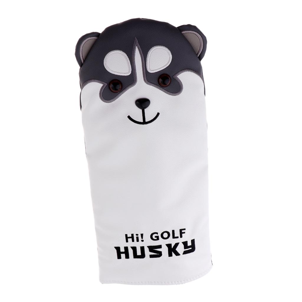 Golf Head Covers Headcover Driver Fairway Wood Covers Set with Dog Pattern