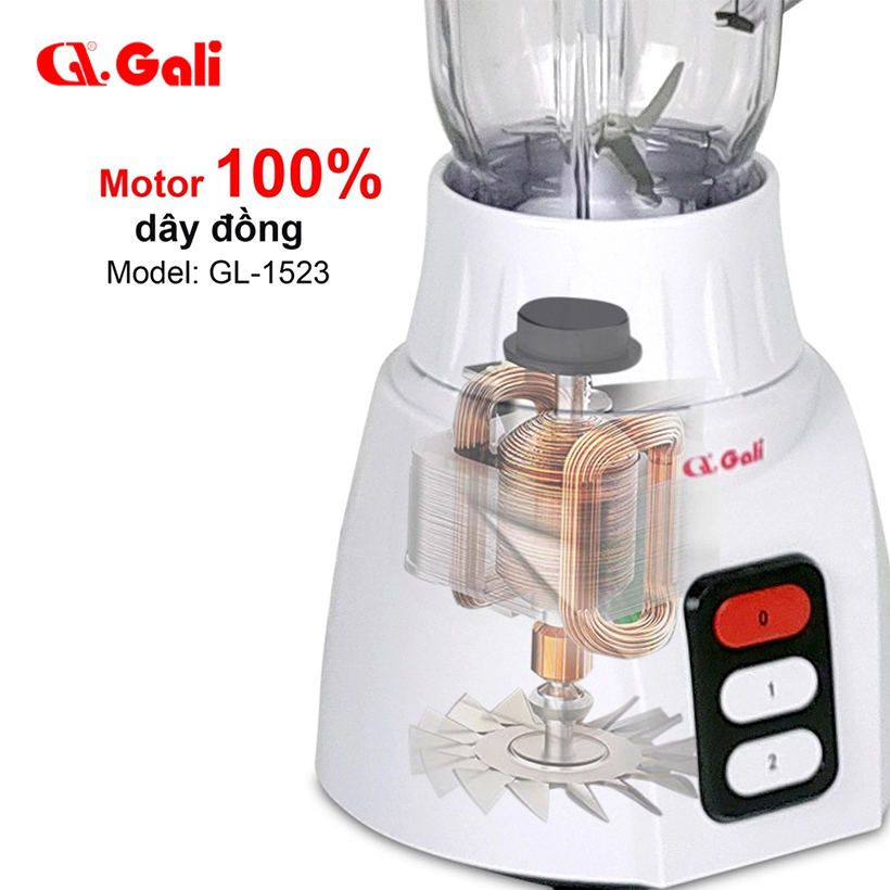 Máy xay sinh tố 3 cối Gali GL-1523 - Hàng chính hãng