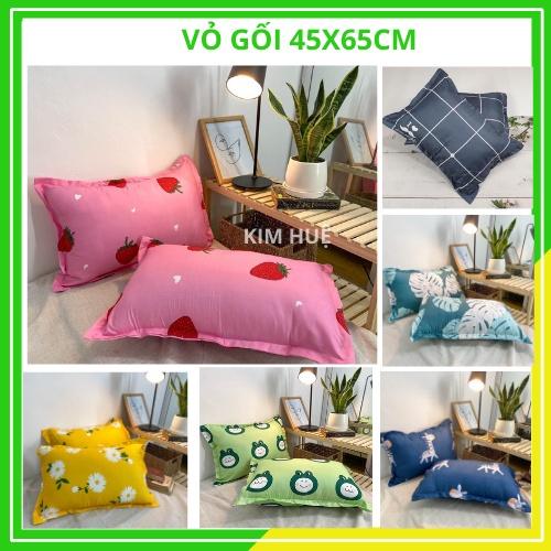 Vỏ gối đầu 45x65cm KimBedding gối nằm chất poly cotton nhiều họa tiết đẹp