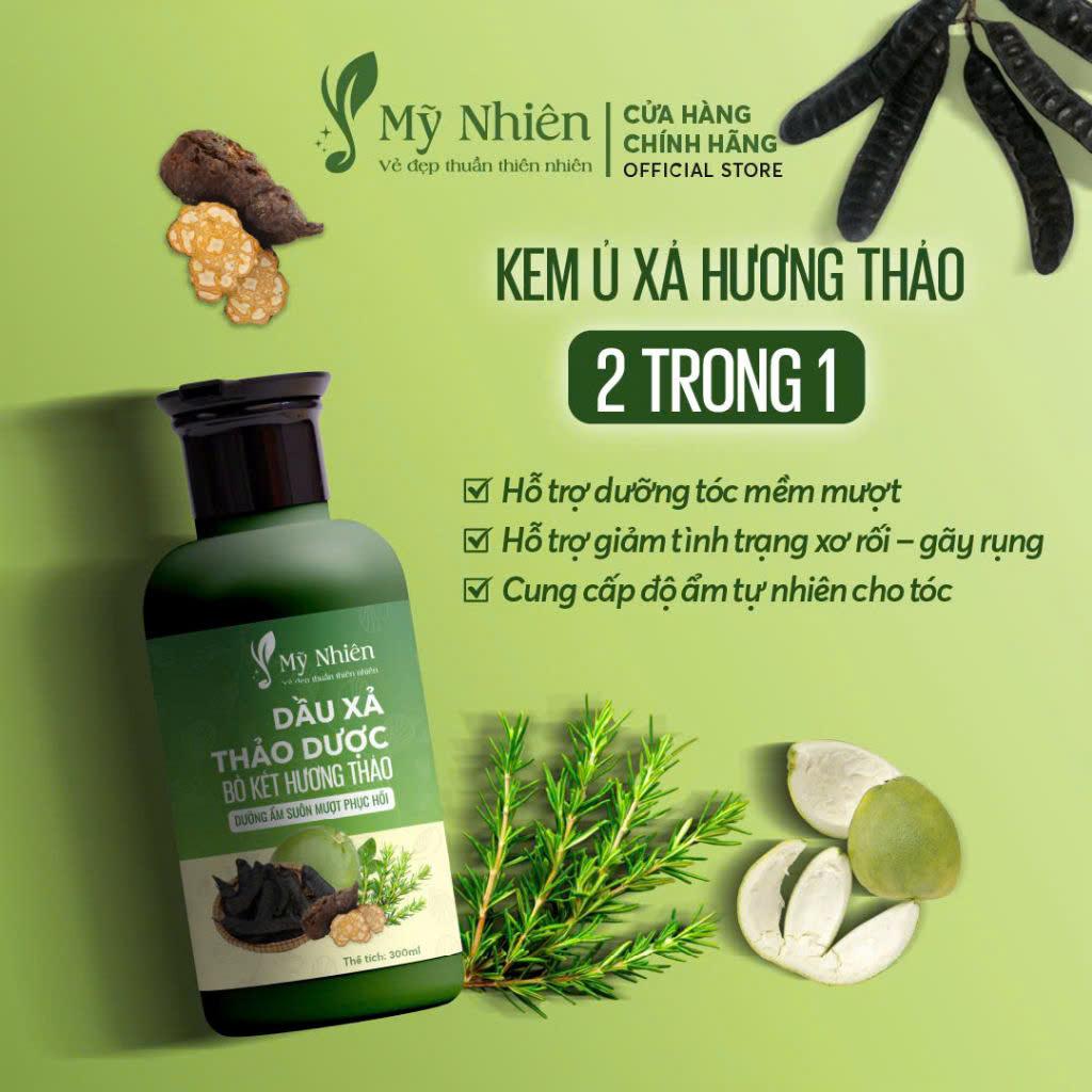 Dầu Xả Thảo Dược MỸ NHIÊN 300ml Dưỡng Tóc Tinh Chất Bồ Kết Hương Thảo - Dành Cho Tóc Khô Xơ Và Hư Tổn