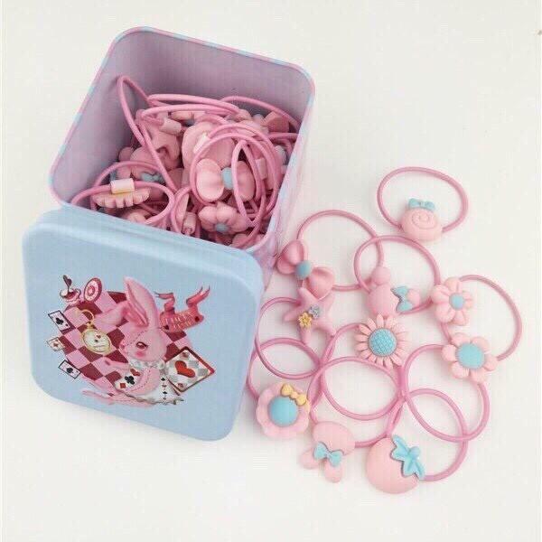 Set 40 dây buộc tóc bé gái
