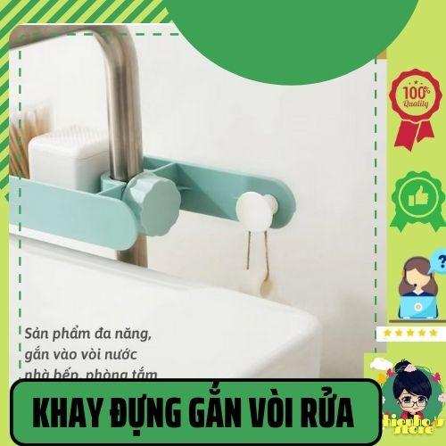 Khay Nhựa Cao Cấp Gắn Vòi Chậu Rửa Chén Để Xà Phòng, Cọ Rửa Bát Đĩa Nước Rửa Chén Bát HH0039