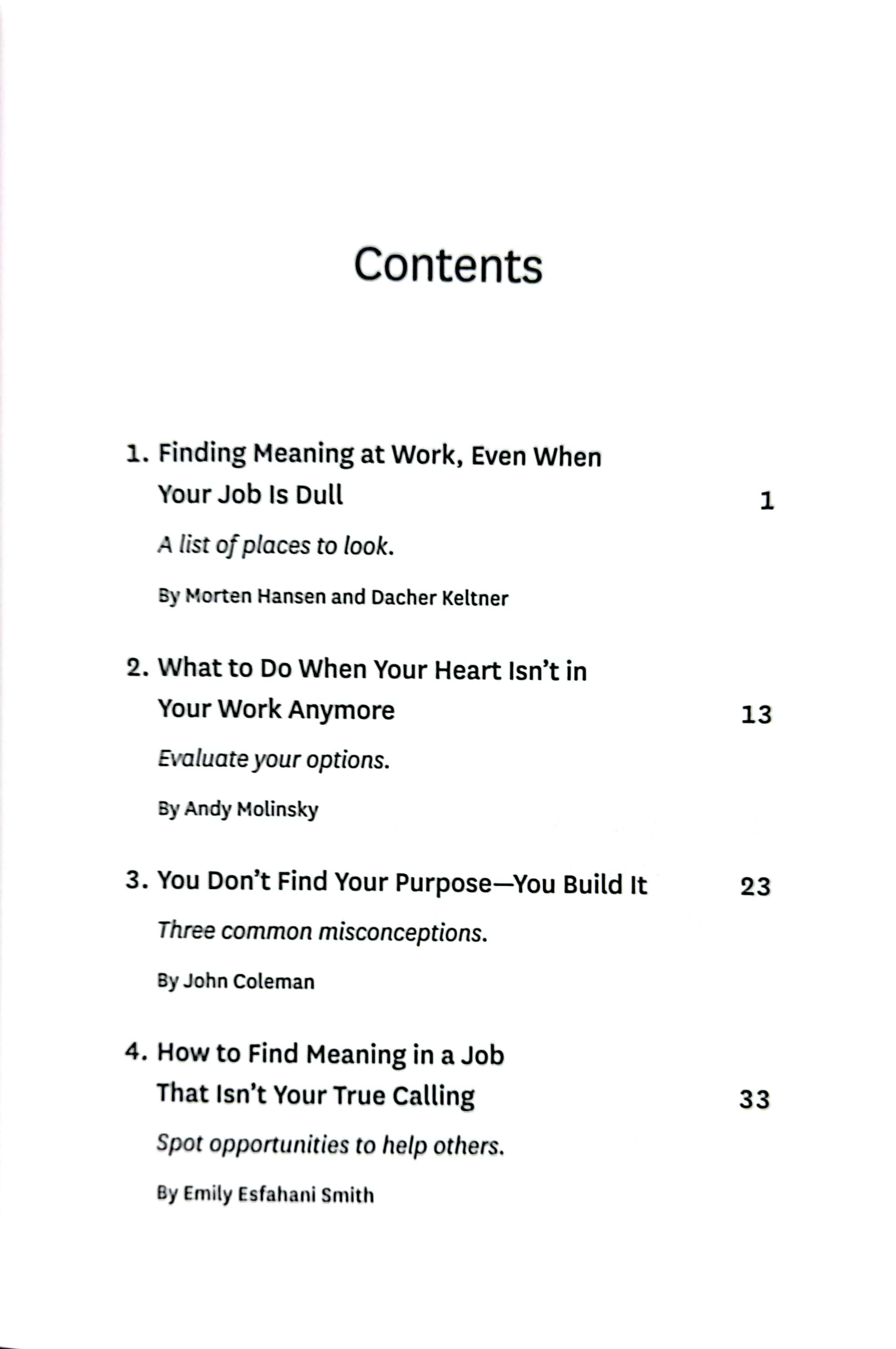 Purpose, Meaning, and Passion (HBR Emotional Intelligence Series)