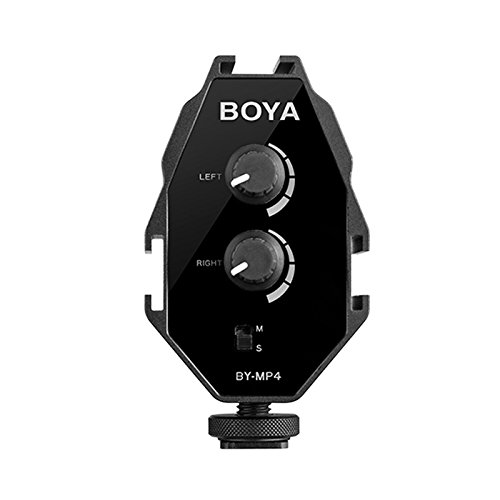 Boya BY-MP4 - Bộ trộn micro stereo cho máy ảnh - Hàng Chính Hãng