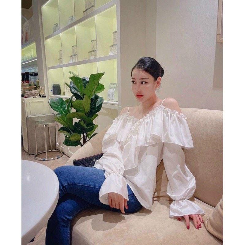 Áo Bánh Bèo Trễ Vai Dây Vai Mẫu Mới Cực Hót