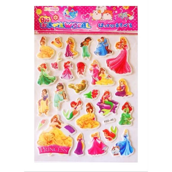 Hình dán nổi 3D - vĩ 18 tấm hình nhiều mẫu