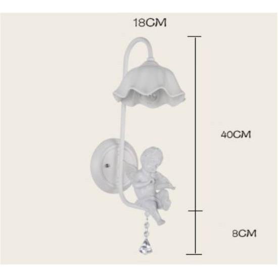 Đèn gắn tường thiên thần đẹp mê hồn ROSSE tạo điểm nhấn mạnh mẽ cho không gian nội thất của bạn - tặng kèm bóng LED