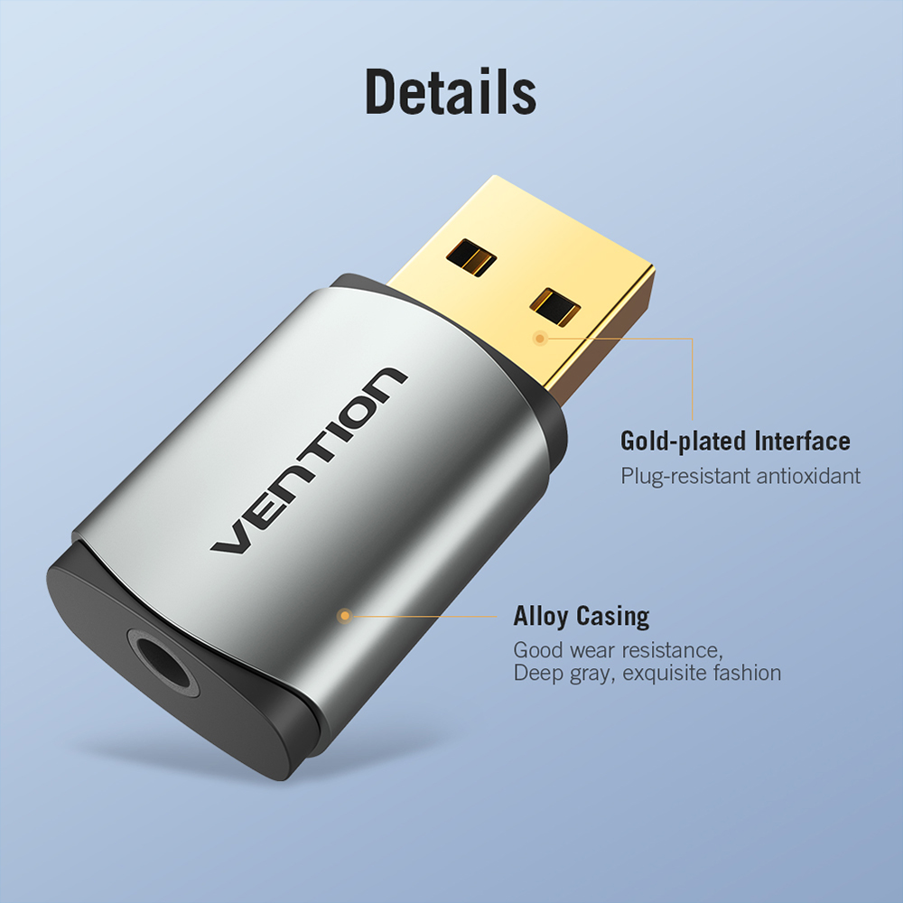 Bộ chuyển đổi Vention USB sang jack cắm tai nghe 3,5 mm