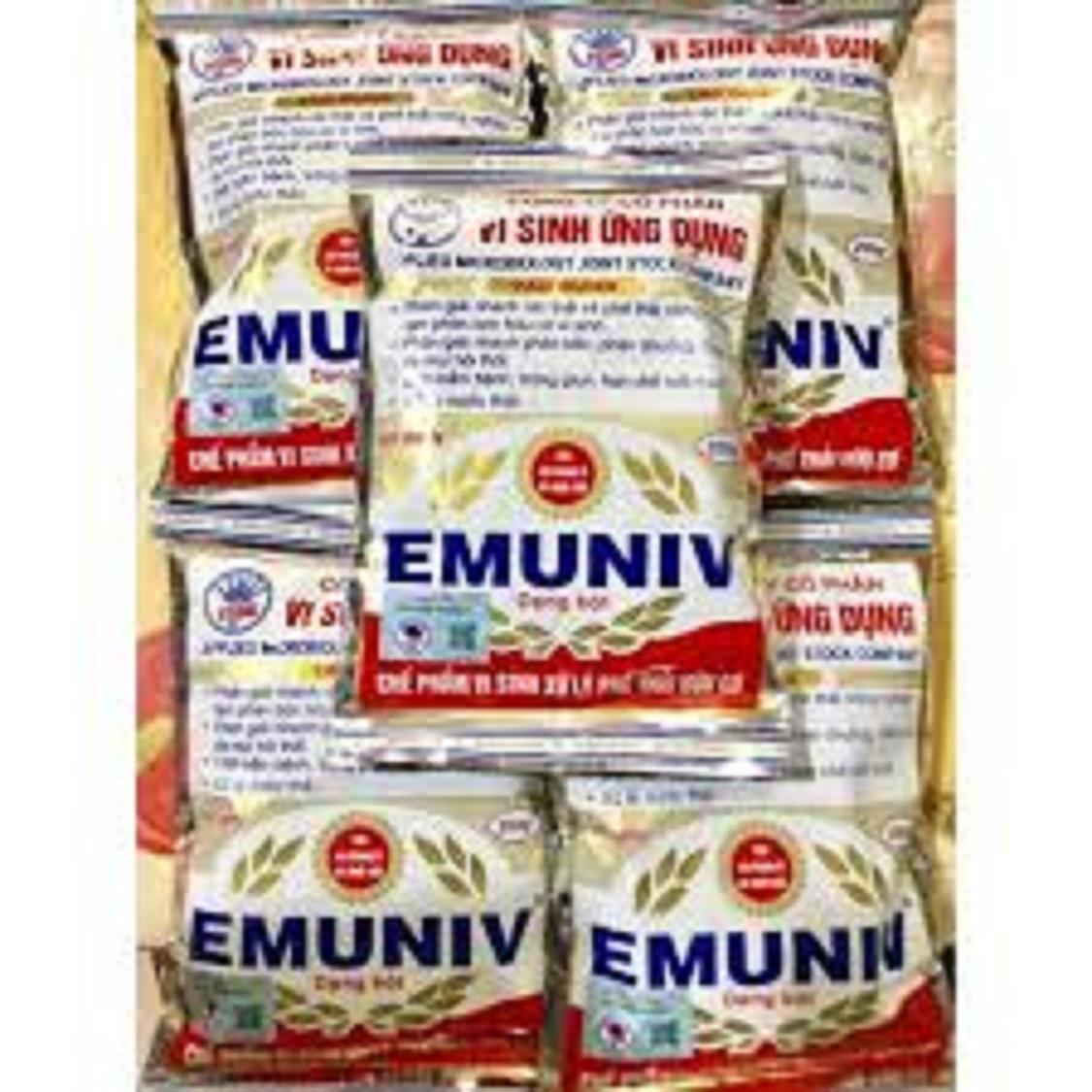 Chế phẩm vi sinh EMUNIV dạng bột gói 200g dùng ủ phân hữu cơ