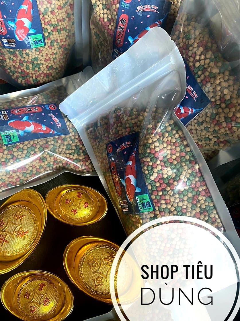 1kg Cám Cá Porpoise Color thức ăn cao cấp cho cá Koi chiết ra túi Zip