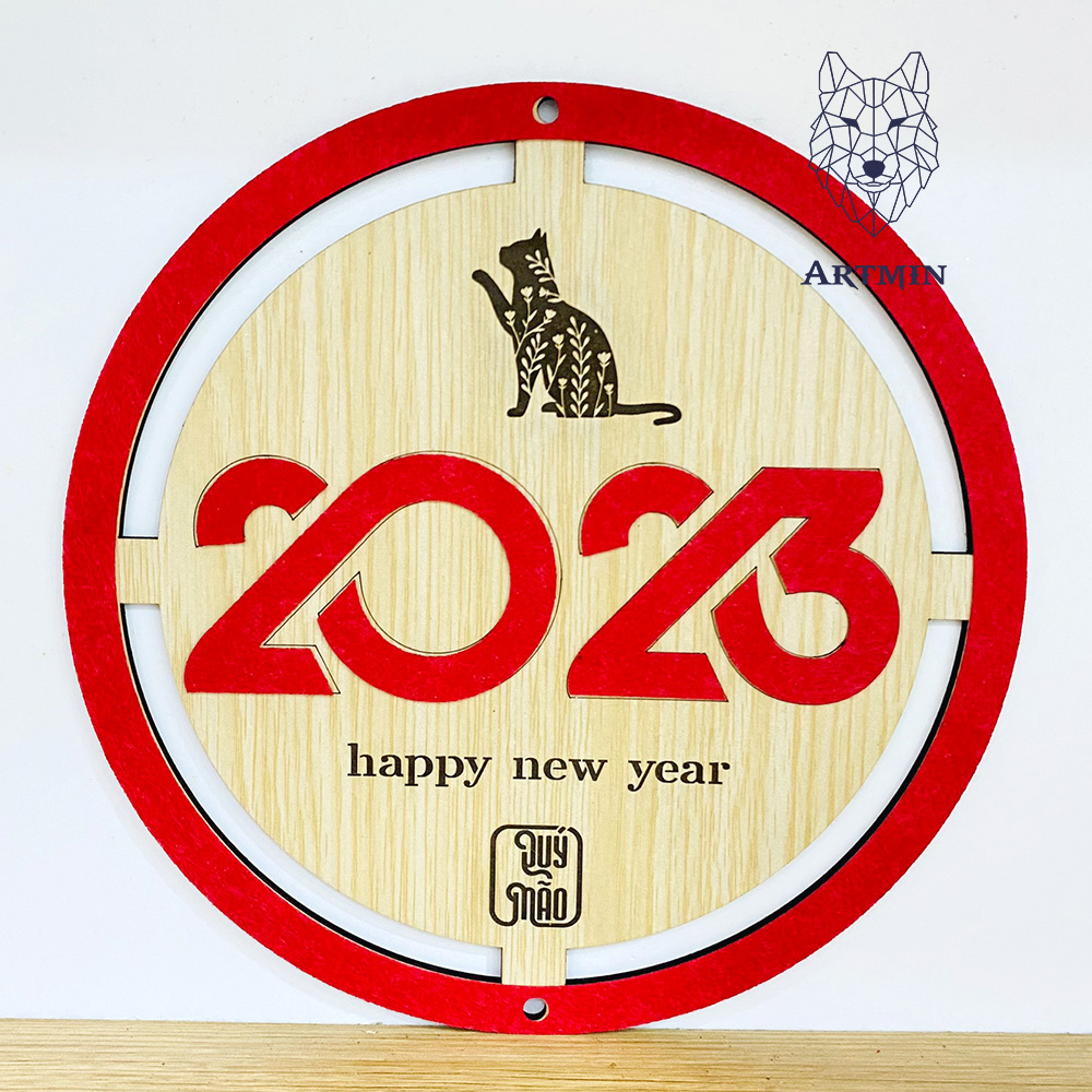 Chữ 2023 Viền Đỏ May Mắn - Trang Trí Tết - Trang Trí Nhà Cửa Siêu Chất