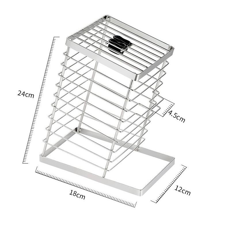 Ống cắm dao kéo Inox 304 - có khay hứng nước cao cấp