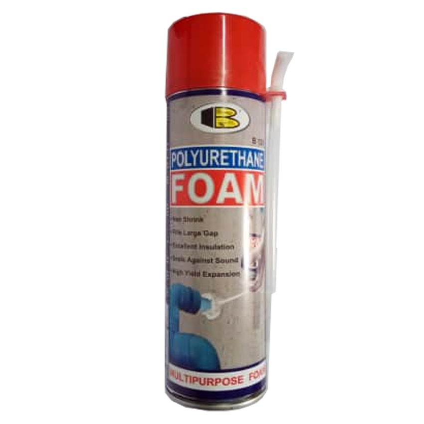 Chai keo bọt xốp cách nhiệt, chai keo bọt nở cách âm, cách nhiệt Polyurethane Foam (gọi tắt PU Foam)- Bosny B129 - Nhập khẩu Thái Lan- 500cc