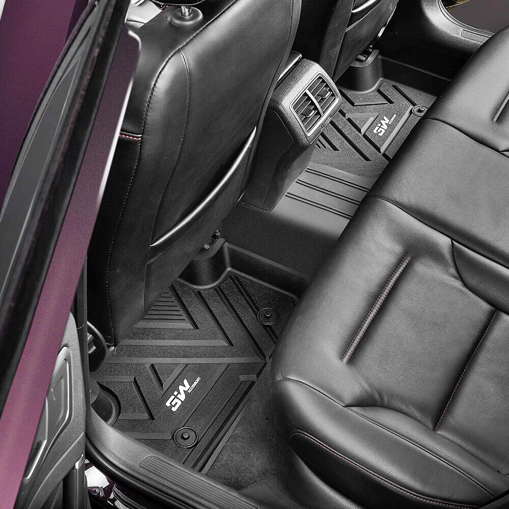Thảm lót sàn xe ô tô VOLKSWAGEN POLO 2010-2018 Nhãn hiệu Macsim 3W chất liệu nhựa TPE đúc khuôn cao cấp - màu đen