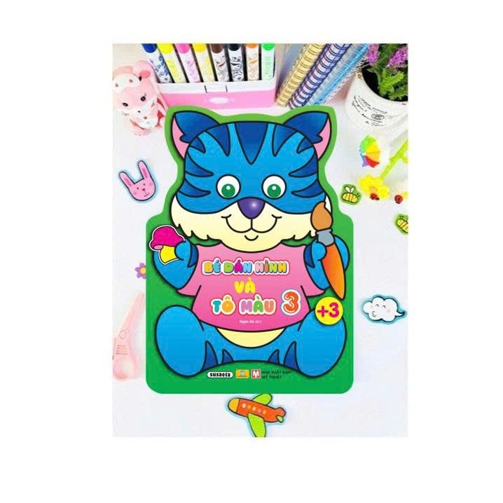 Sách - Bé Dán Hình Và Tô Màu - ndbooks