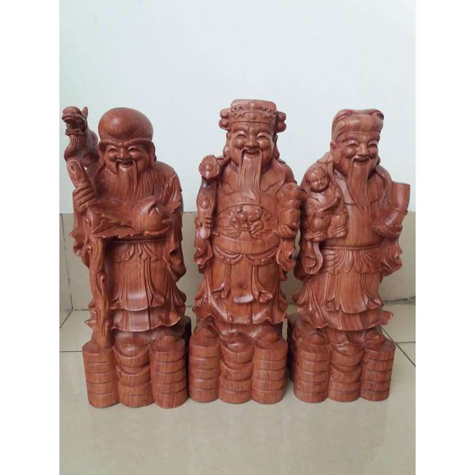 Tương phật- bộ tam đa cao 30cmx12cmx12cm gỗ hương