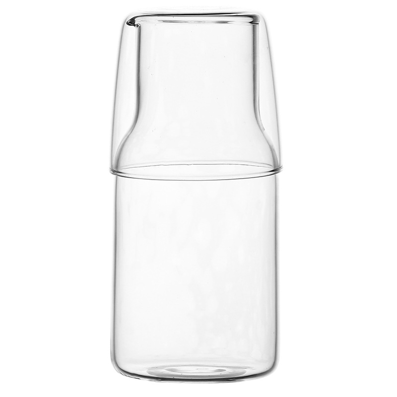 Bình Và Cốc Nước Thủy Tinh Borosilicate Cho Một Người, Phong Cách Bắc Âu; Đựng Trà Sữa, Nước Trái Cây, Uống Nóng Lạnh