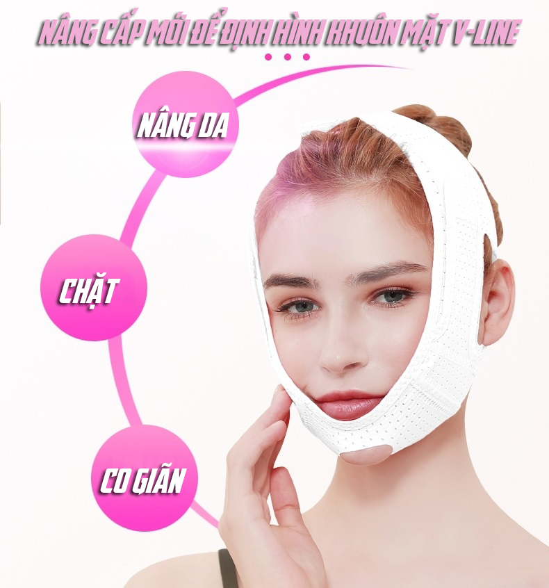 Đai Điều Chỉnh Nâng Cơ Thon Gọn Mặt V-line Mask Cao Cấp- Hàng  Nhập Khẩu