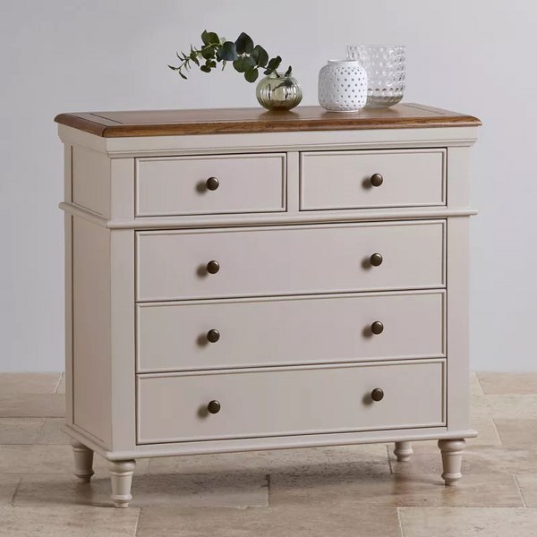 Tủ Ngăn Kéo 3+2 Shay Gỗ Sồi Ibie BSK32SHAO - Trắng (100 x 42 cm)