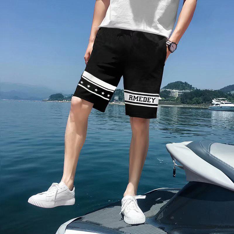 Quần short thể thao ống rộng in hình ngôi sao thời trang mùa hè dành cho nam