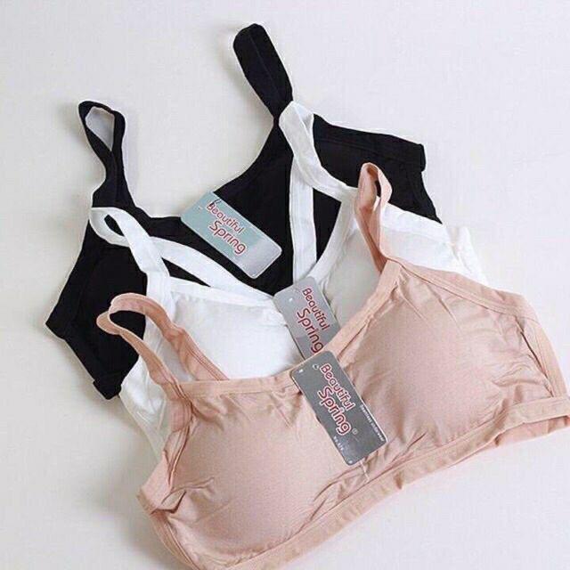 Áo Bra 3 Dây Thun Cotton Có Mút Ngực Hàng Chất Lượng