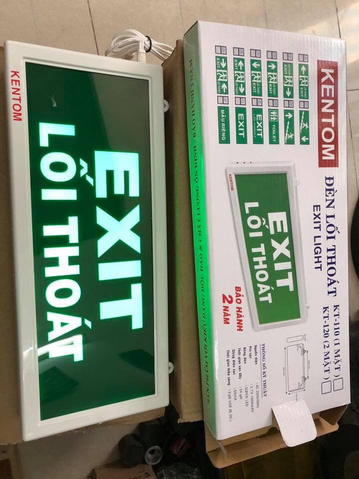 ĐÈN THOÁT HIỂM EXIT LIGHT KT-110 KENTOM (1 MẶT)