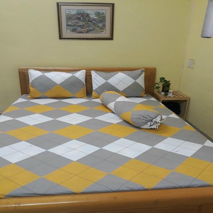 Bộ Drap Cotton vải THẮNG LỢI 4 món