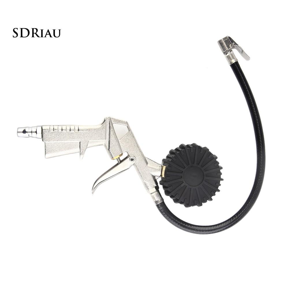 Dụng cụ bơm hơi bánh xe có đồng hồ đo áp suất tện lợi