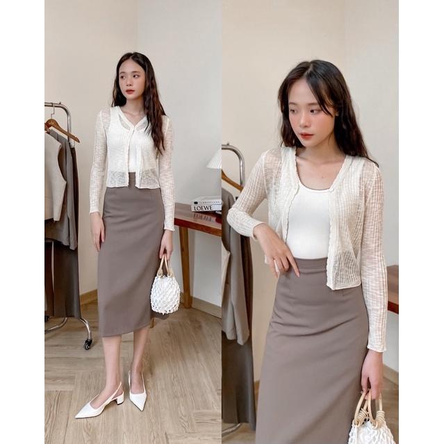 Áo khoác len mỏng dài tay 72a58 by germe