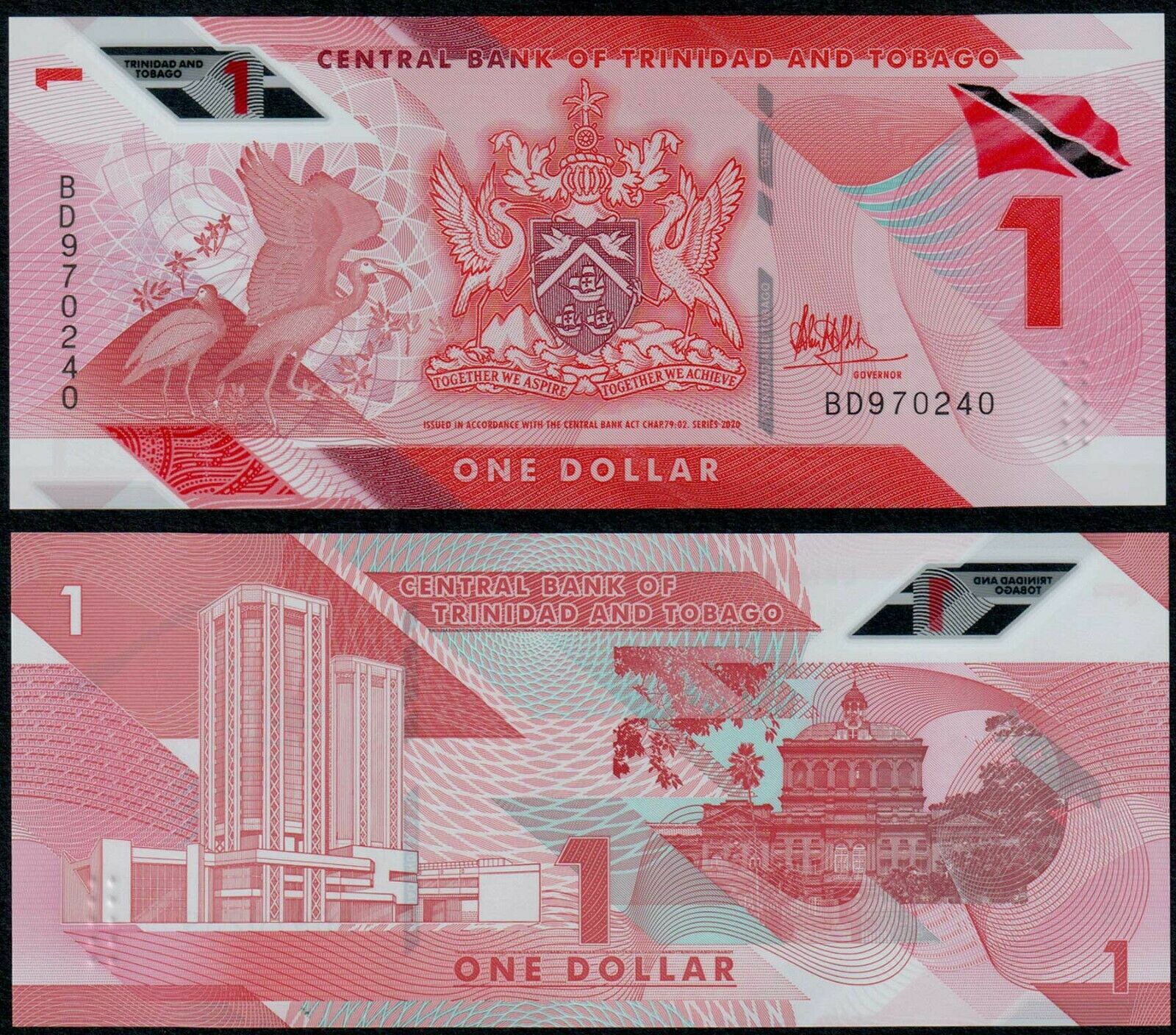 Tiền châu Mỹ, 1 dollar polymer Trinidad và Tobago phiên bản mới sưu tầm