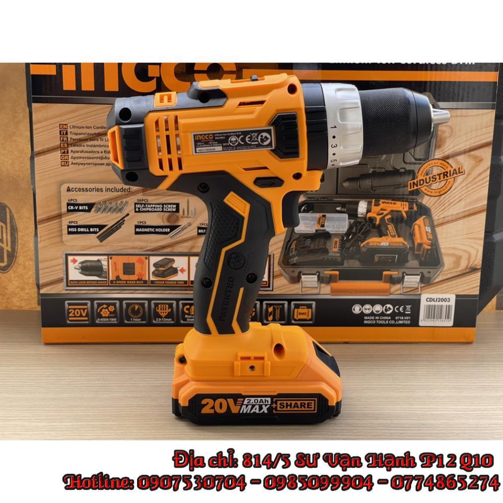 Máy khoan vặn siết vít dùng pin sạc 20V INGCO CDLI2003