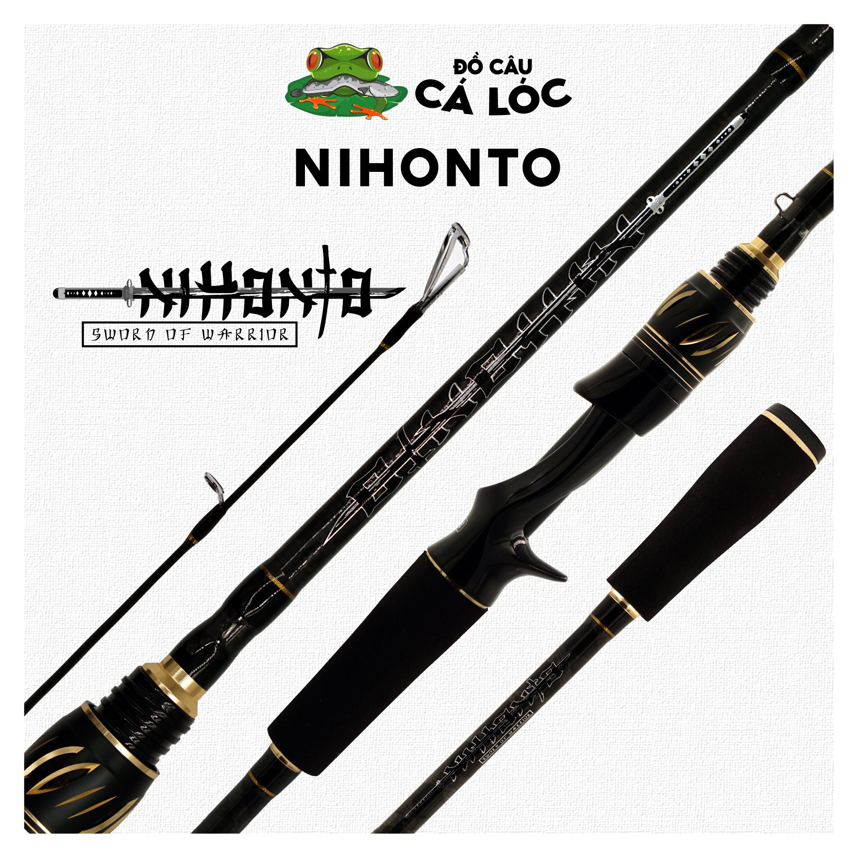 Cần câu Nihonto 172RF-2 (gắn máy ngang) - lure mồi giả cá lóc chẽm