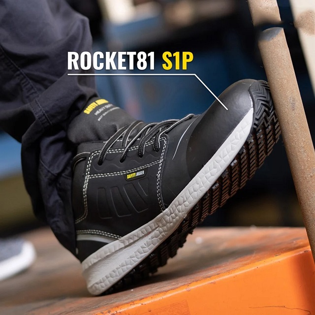 Giày Bảo Hộ Safety Jogger Rocket 81, Da Chất Lượng Cao, Đế PU, Chống Trượt, Đâm Xuyên