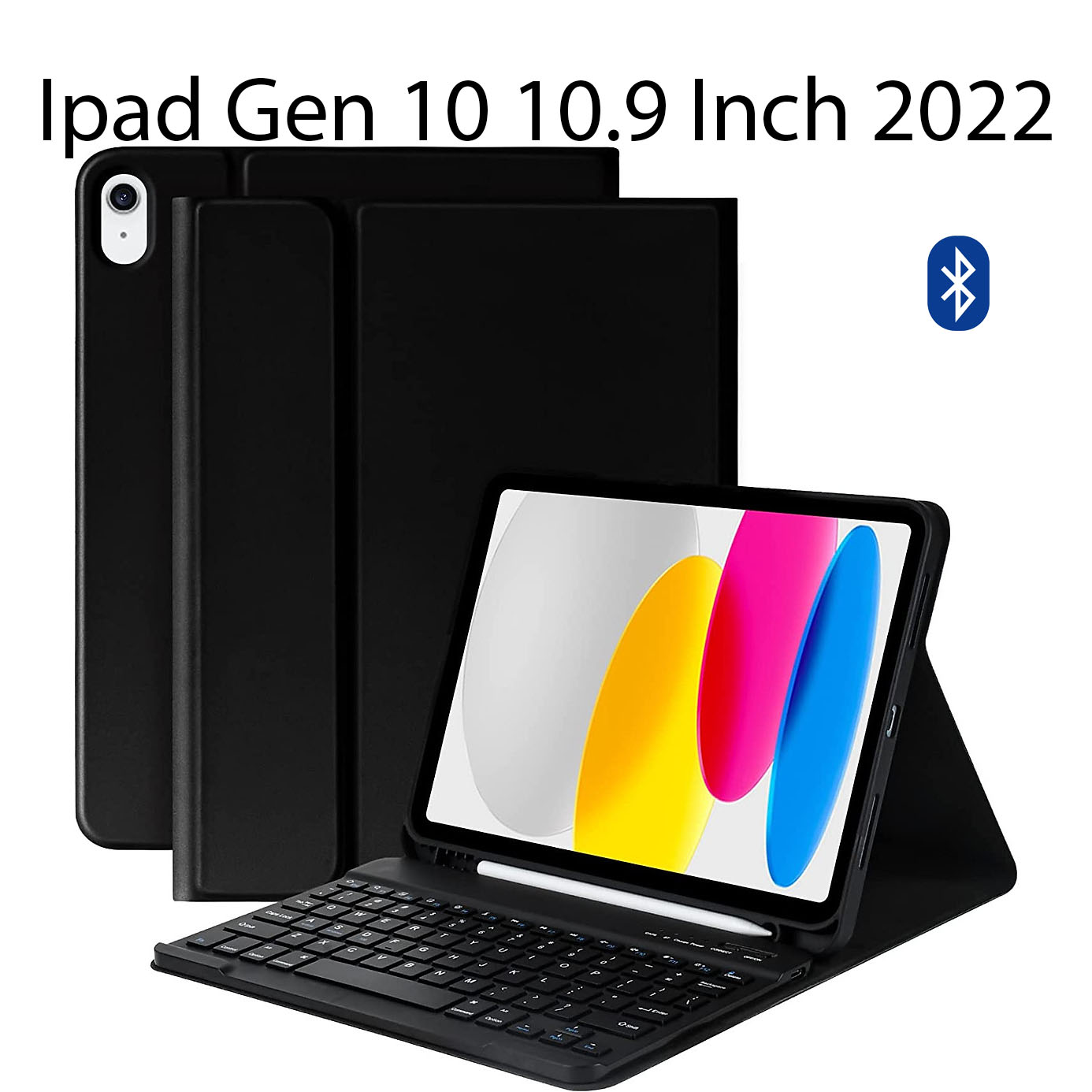 Bao Da Kèm Bàn Phím Dành Cho Ipad Gen 10 10.9 Inch 2022 Có Khe Pencil Bluetooth