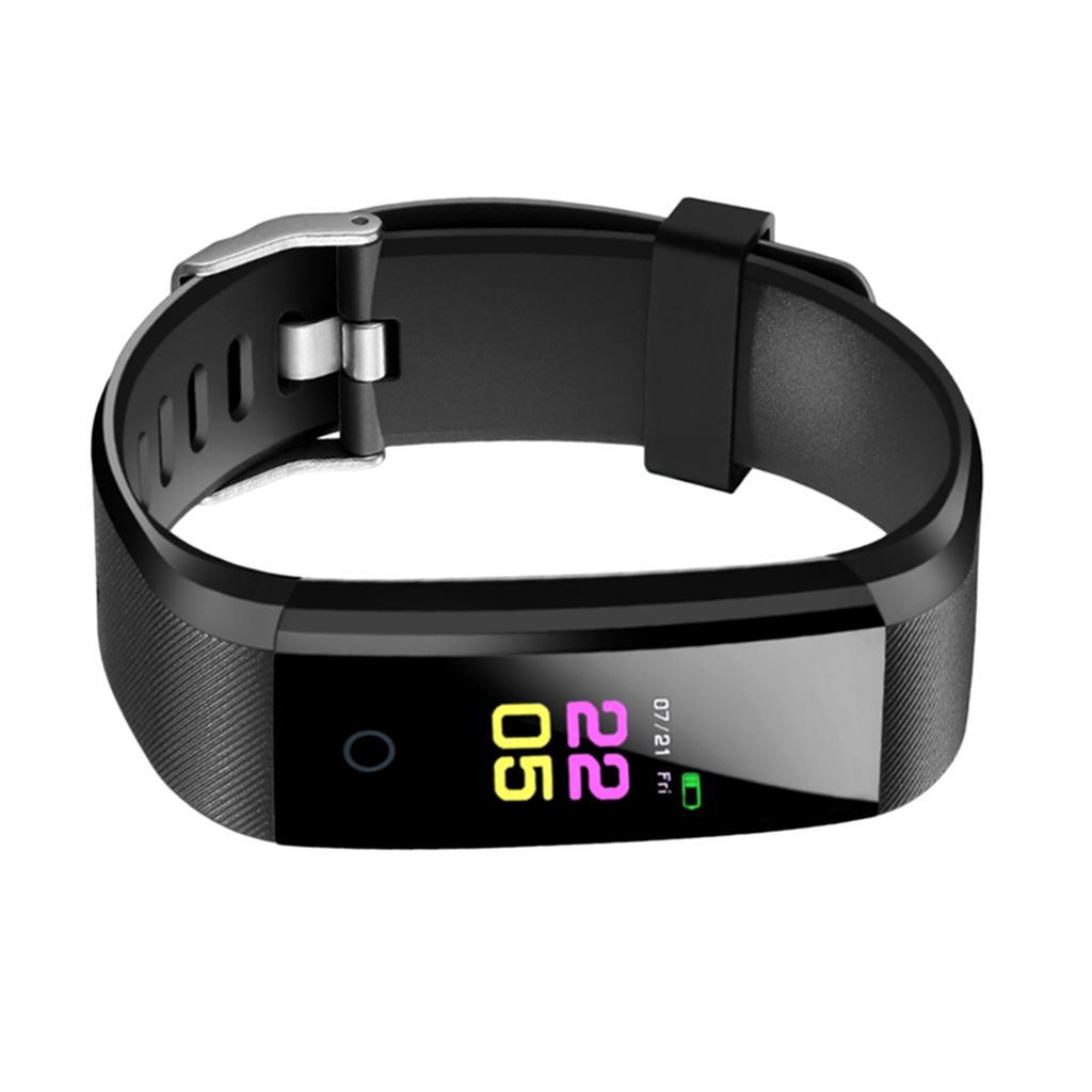 2x115 Plus Smart Watch Bracelet Fitness Tracker Heart Rate Monitor Black