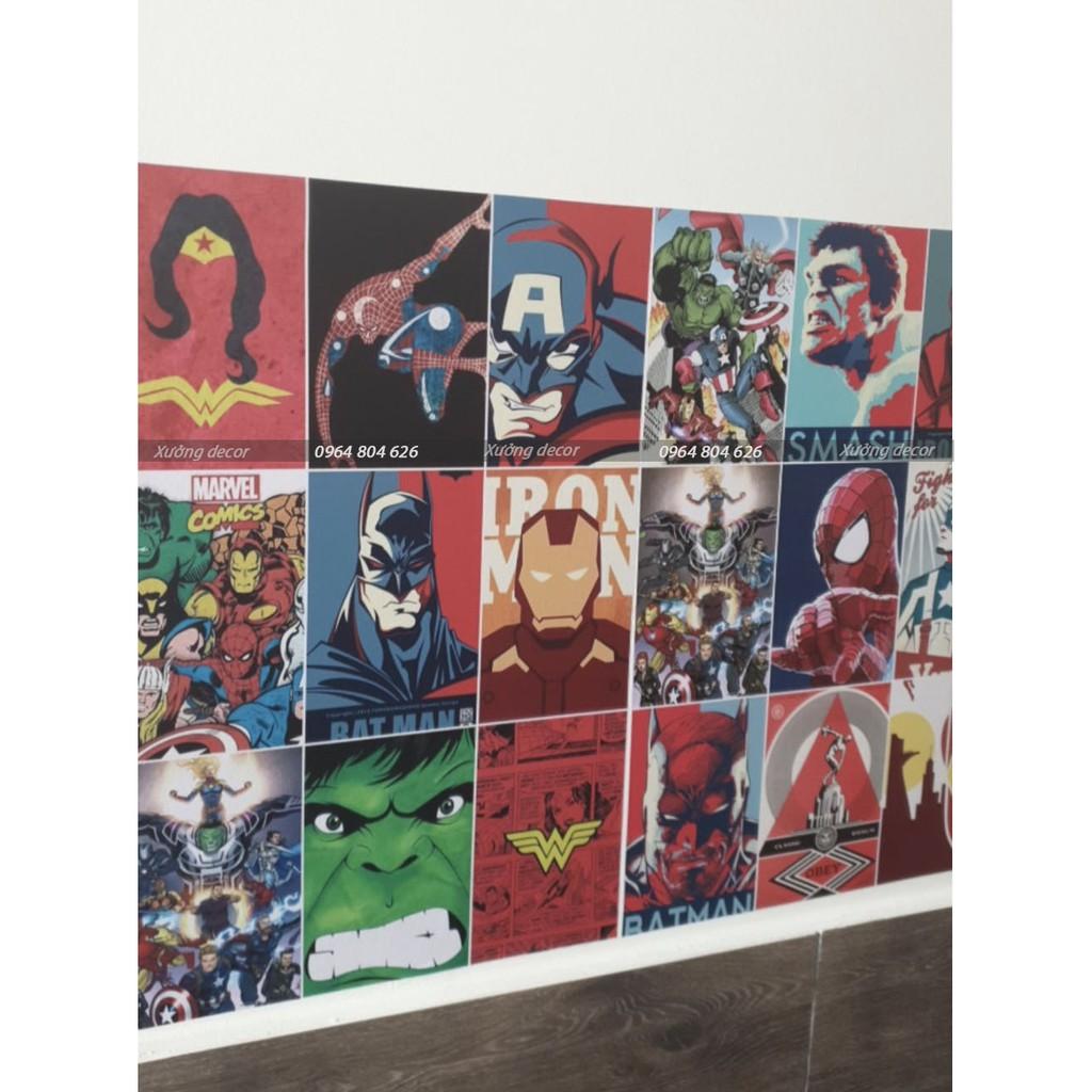 Hình dán tường poster tranh decor vintage trang trí phòng ngủ áp phích dán tường quầy bar POP.ART MARVEL 1013