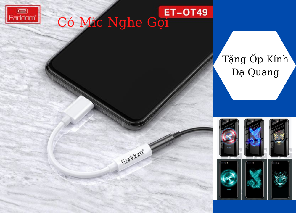 Jack chuyển Lig-ning sang tai nghe cho Iphone 7plus , Kết Nối Bluetooth, Hỗ trợ Mic nghe gọi - Hàng Nhập Khẩu