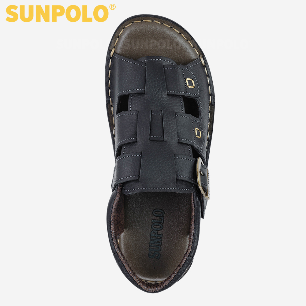Giày Sandal Nam Da Bò Cao Cấp SUNPOLO SUSDA22N