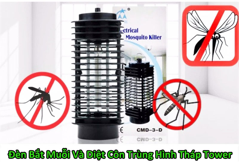 Đèn bắt muỗi và côn trùng hình tháp
